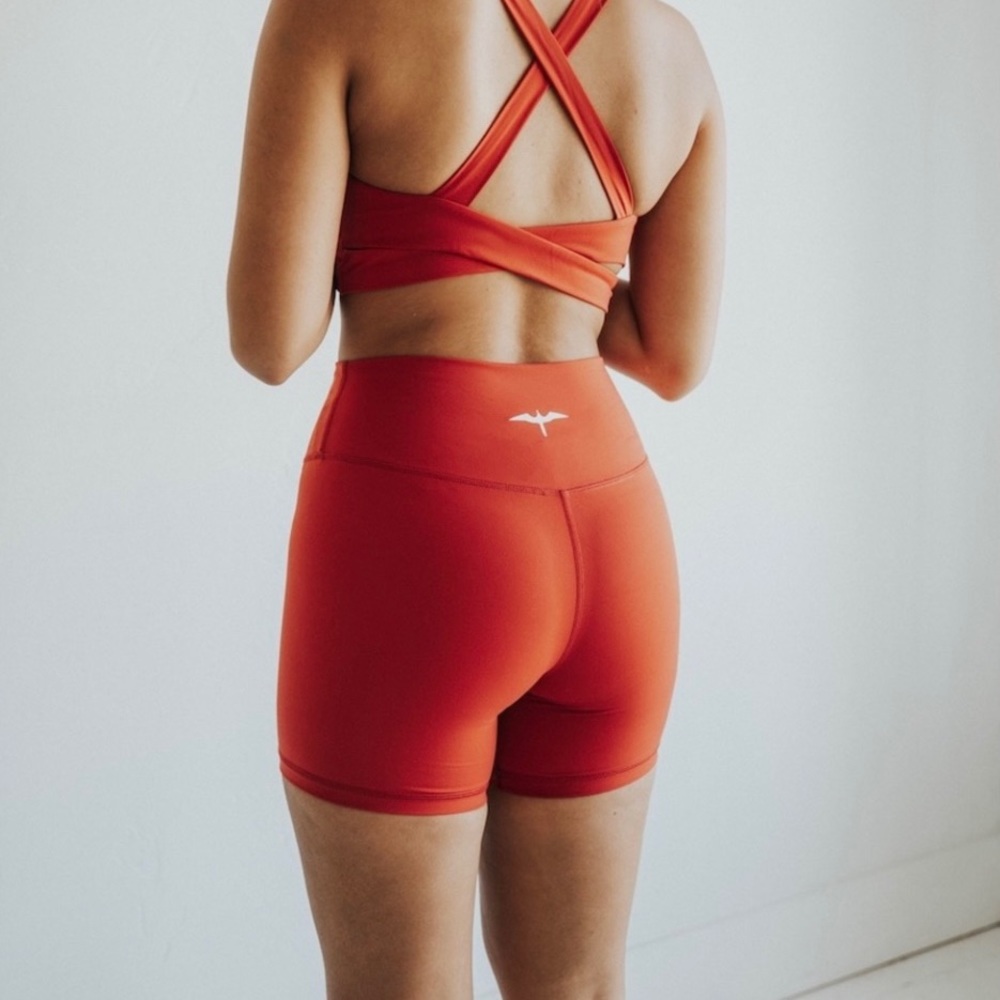 The Iwa Company Red Biker shorts 4”